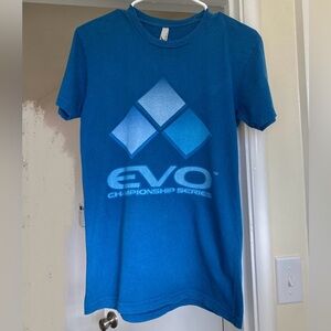 Evo Evolution Fighting Games Tournament Championship Series 2016 Blue Shirt XS